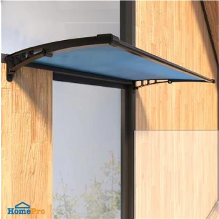 FIXED POLYCARBONATE AWNING SUNSHIELD 60X100CM BLUE