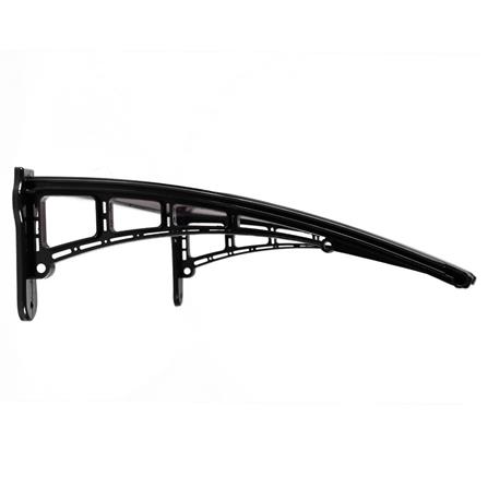 FIXED POLYCARBONATE AWNING SUNSHIELD 60X100CM BROWN