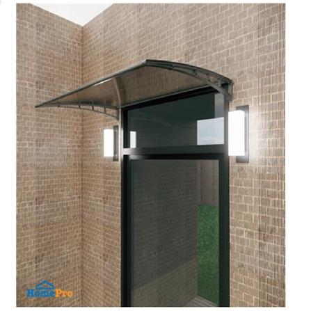 FIXED POLYCARBONATE AWNING SUNSHIELD 60X100CM CLEAR