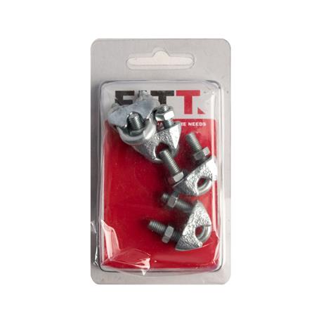 WIRE ROPE CLIP FITT 1/4" 4PCS
