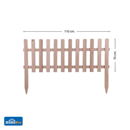 RUBBERWOOD FENCE U-01 XL W110XH70CM  BROWN