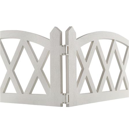 PLASTIC FENCE SPRING HT-806 W60XH26CM WHITE 4PCS