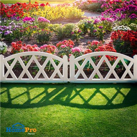 PLASTIC FENCE SPRING HT-806 W60XH26CM WHITE 4PCS
