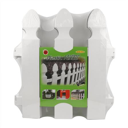 PLASTIC FENCE SPRING HT-702 WHITE W50XH55CM WHITE 4PCS
