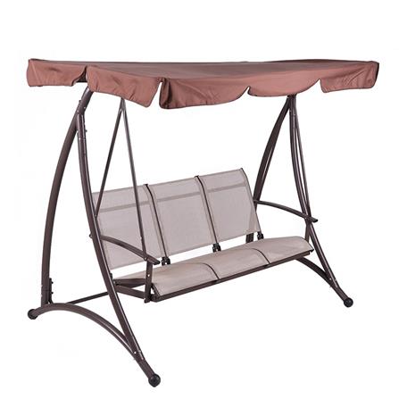 HOMEPRO SPRING SWING 3 SEATS TEXTILENE FOR OUTDOOR & GARDEN BROWN