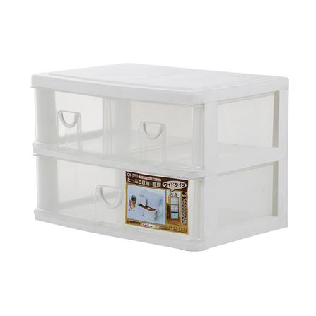 SMALL 2-DRAWER UNIT KEYWAY CK553 39X24.4X26.5CM WHITE