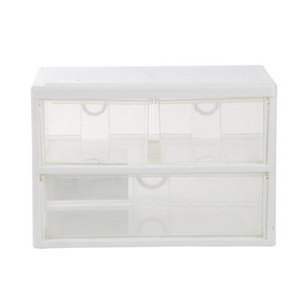 SMALL 2-DRAWER UNIT KEYWAY CK553 39X24.4X26.5CM WHITE
