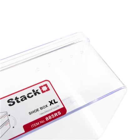 SHOE BOX STACKO 885RS 21.5X30.5X11.7CM CLEAR