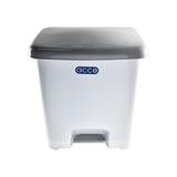 SQUARE DUSTBIN PEDAL ACCO CHIC 30L WHITE/GREY