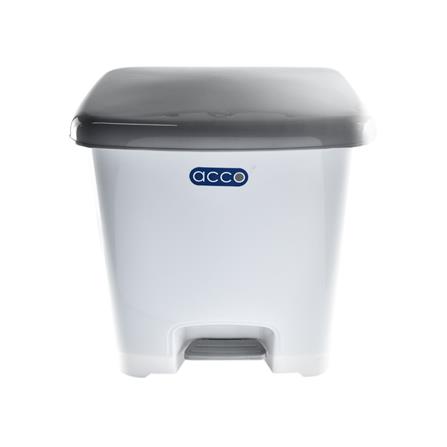 SQUARE DUSTBIN PEDAL ACCO CHIC 30L WHITE/GREY