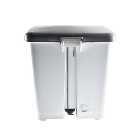 SQUARE DUSTBIN PEDAL ACCO CHIC 30L WHITE/GREY