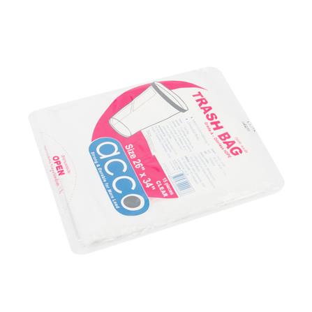 GARBAGE BAGS THIN ACCO 26X34" 15PCS CLEAR