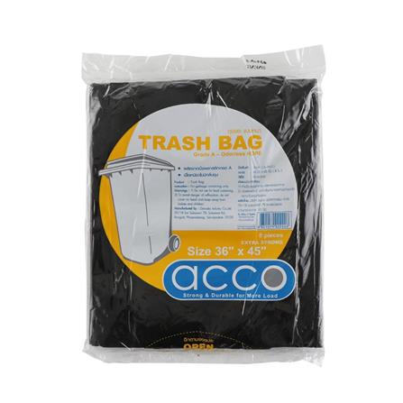 GARBAGE BAGS THICK ACCO 36X45" 8PCS BLACK