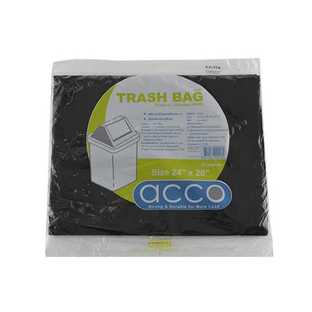 GARBAGE BAGS THIN ACCO 24X28" 20PCS BLACK