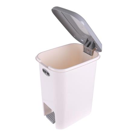 RECTANGULAR PEDAL BIN JCJ 2145 15L WHITE/GREY