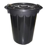 HOMEPRO APISITH DUSTBIN WITH LID 66L W54XD49XH62 CM BLACK