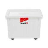 STORAGE BOX WITH WHEELS STACKO FRESHY 28.5L WHITE