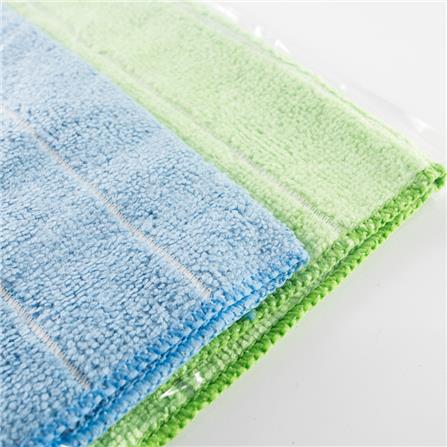 MULTIPURPOSE MICROFIBER CLEANING CLOTH ACCO TERRY I 30X30CM BLUE/GREEN PACK2