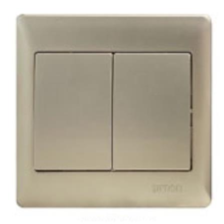 SIMON 10A 2 GANG 2 WAY SWITCH 51022B CC CHAMPAGNE