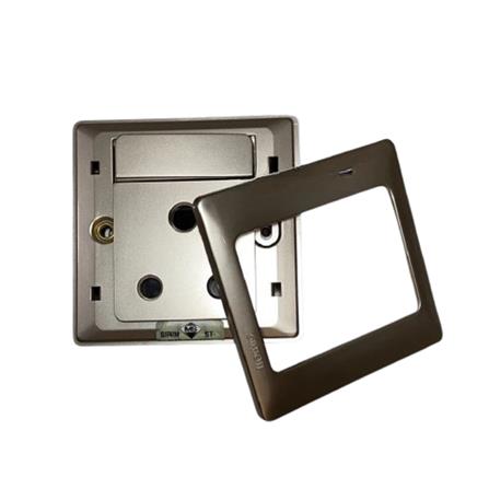 SIMON 15A POWER 1GANG ROUND PIN SWITCHED SOCKET 51582 CHAMPAGNE