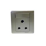 SIMON 15A 1 GANG ROUND PIN SOCKET 51582 CHAMPAGNE MATTBLACK