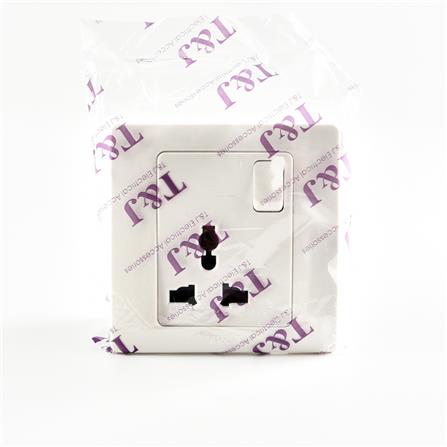 13A 1GANG UNIVERSAL SWITCH SOCKET T&J K818S-WHITE