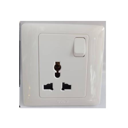 13A 1GANG UNIVERSAL SWITCH SOCKET T&J K818S-WHITE