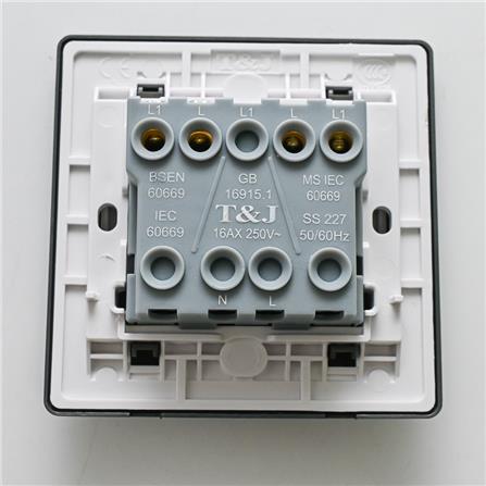 16A 2 GANG 1 WAY SWITCH K272-PSST T&J
