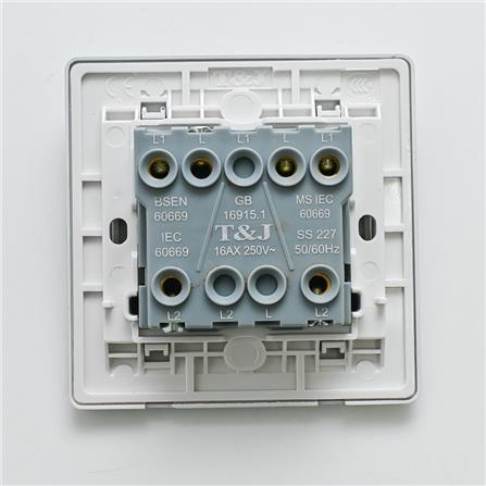 16A 2 GANG 2 WAY SWITCH K272-2-MSL T&J