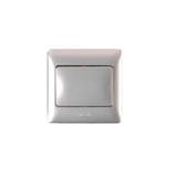 T&J 16AMP 1 GANG PUSH BUTTON SWITCH K261-MSL (MATT SILVER)
