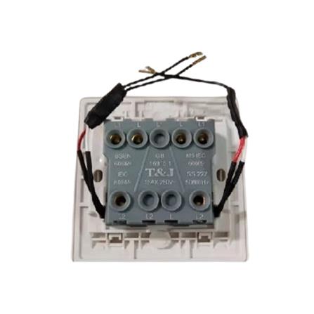 T&J 16AMP 2GANG PUSH BUTTON SWITCH K262-MSL (MATT SILVER)