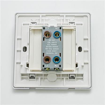 20A 1G DP SWITCH W/NEON K271L-DP-MSL T&J