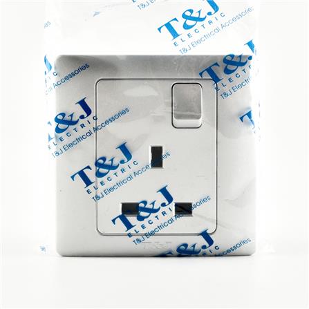 13AMP 1GANG SWITCH SOCKET T&J K813SA-MSL