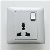 13A 1G UNI SWITCH SCKT K818S-MSL T&J