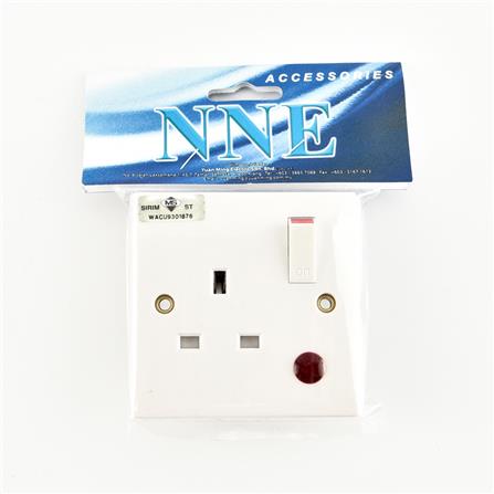 13AMP 1GANG SWITCH SOCKET OUTLET WITH NEON NNE 813-SN