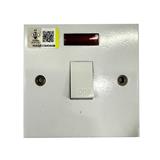 20AMP WATER HEATER SWITCH WITH NEON NNE 9920 WHITE