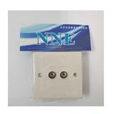 2 GANG TV/FM COXIAL SOCKET OUTLET 882 NNE