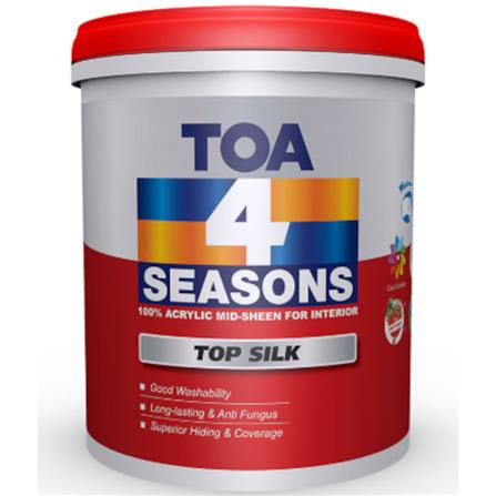 TOA 4 SEASONS TOPSILK INTERIOR PAINT 1 LITRE SG WHITE