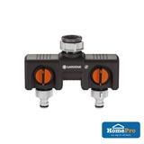 GARDENA TWIN-TAP CONNECTOR TWO DEVICES TO THE TAP 8193