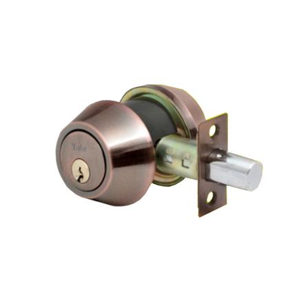 YALE DOUBLE DEADBOLT V8121 US11 ANTIQUE COPPER
