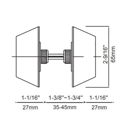YALE DOUBLE DEADBOLT V8121 US11 ANTIQUE COPPER