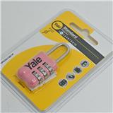 YALE 23MM COMBINATION PADLOCK 3-DIGIT YP2/23/128/1P PINK