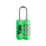 YALE COMBINATION PADLOCK YP2/23/128/1E 3-DIGIT GREEN