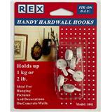REX HANDY HARWALL HOOK 1001 WHITE