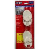 REX ADHESIVE PLUG HOLDER 7007 WHITE