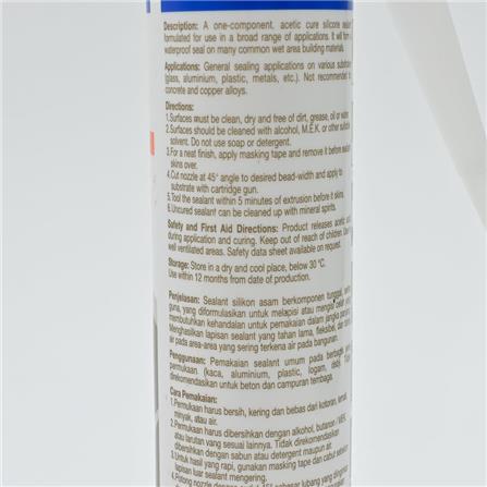 V-TECH GP SEALANT ACETIC SILICONE VT-202 230ML CLEAR