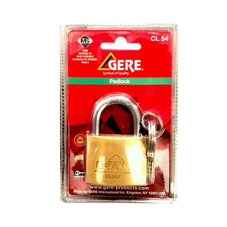 GERE PADLOCK SINGLE CL5460 60MM BRASS 1 EACH