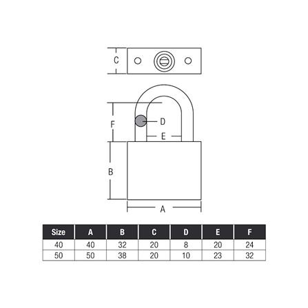 ST. GUCHI KEYED ALIKE PADLOCK SET PL100 (N)-403 40MM CHROME 3 EACH