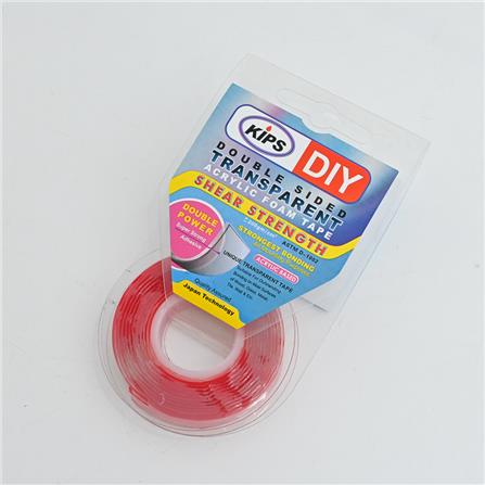 KIPS ACRYLIC DOUBLE SIDED TAPE CLEAR 12MM X 1.2M