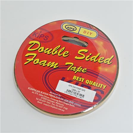 KIPS DOUBLE SIDED FOAM TAPE EVA 12MM X 10YARDS